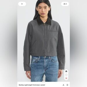 TNA Barkley Lightweight Workwear Jacket in Coal Grey